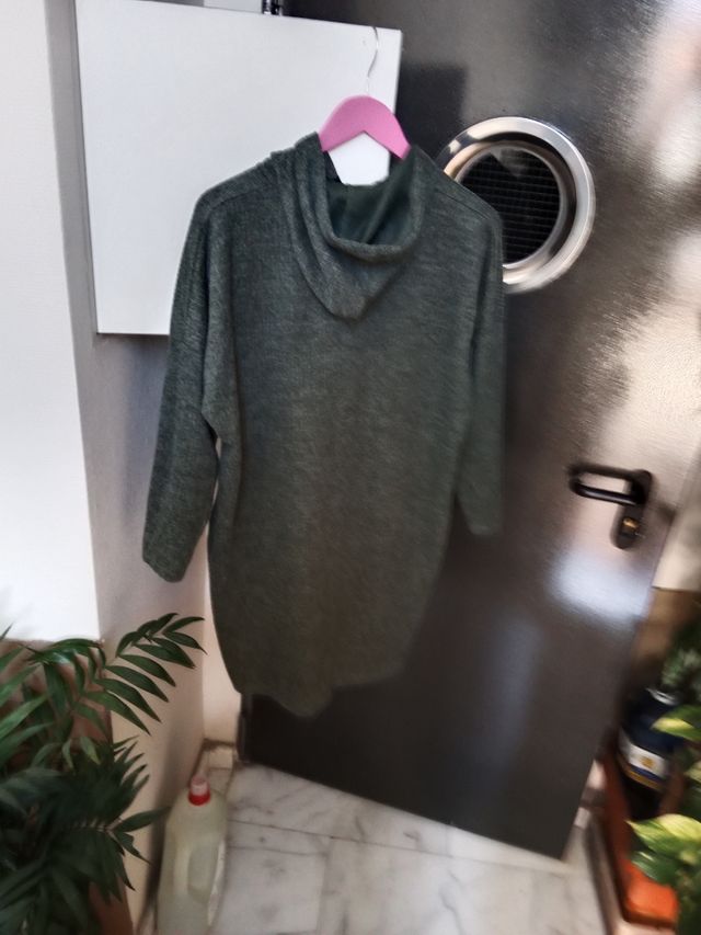 Vestido juvenil verde con corazón talla XL