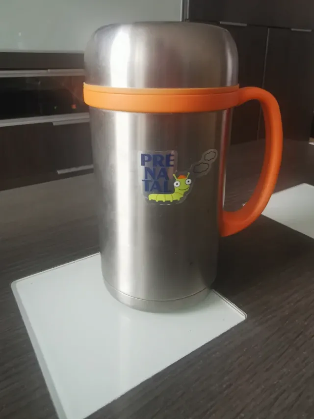 Termo Prenatal con asa naranja