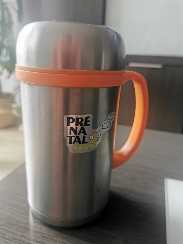 Termo Prenatal con asa naranja