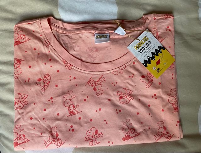 Camisón Snoopy Peanuts  Color Coral