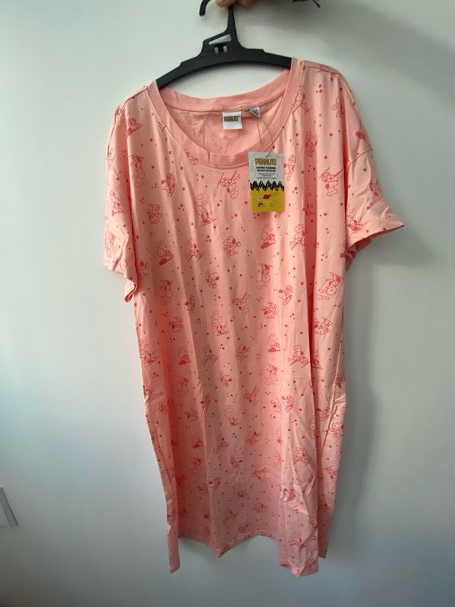 Camisón Snoopy Peanuts  Color Coral