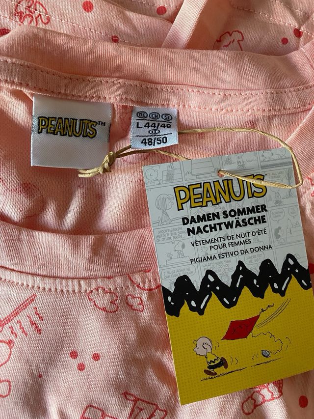 Camisón Snoopy Peanuts  Color Coral