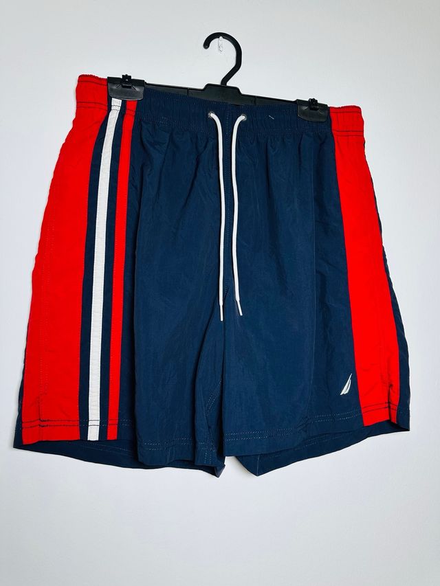 Bañador Náutica Hombre Azul y Rojo