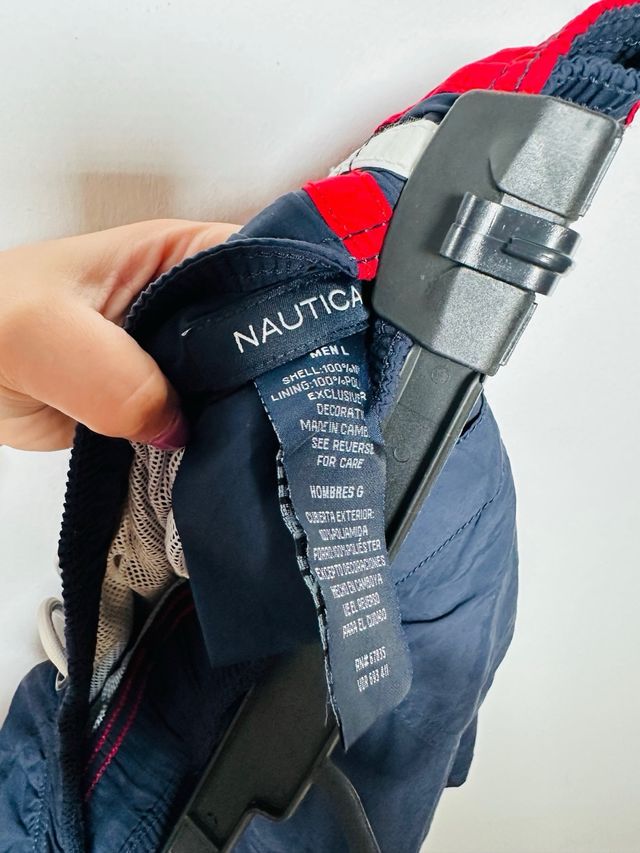 Bañador Náutica Hombre Azul y Rojo