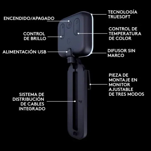 Luz LED logitech para streaming y videollamadas