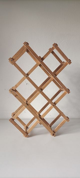 Botellero plegable de madera