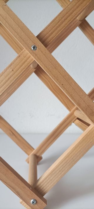 Botellero plegable de madera