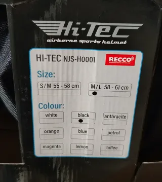 Casco Hi-Tec Parapente Negro