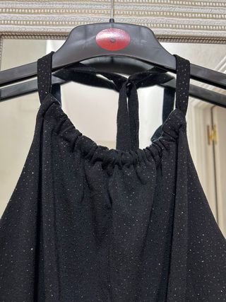 Mono fiesta brillos negro talla S