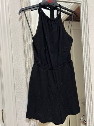 Mono fiesta brillos negro talla S