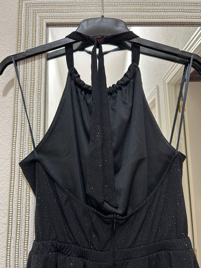 Mono fiesta brillos negro talla S