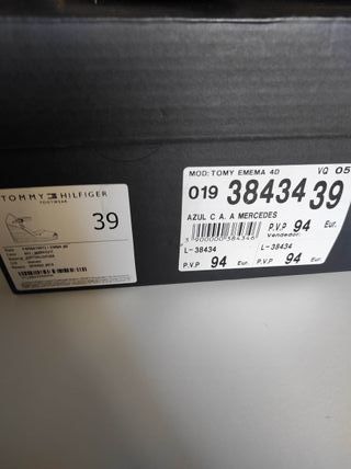 Sandalias cuña Tommy Hilfiger azul/marrón T39