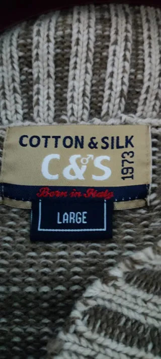 Maglioncino uomo taglia L beige/marrone