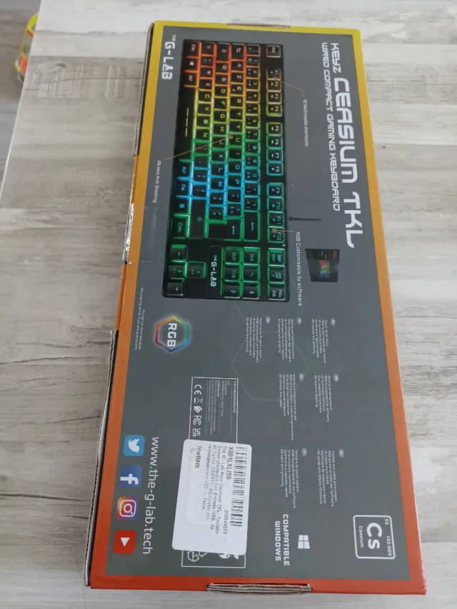 Teclado Gaming G-Lab Ceasium TKL Nuevo