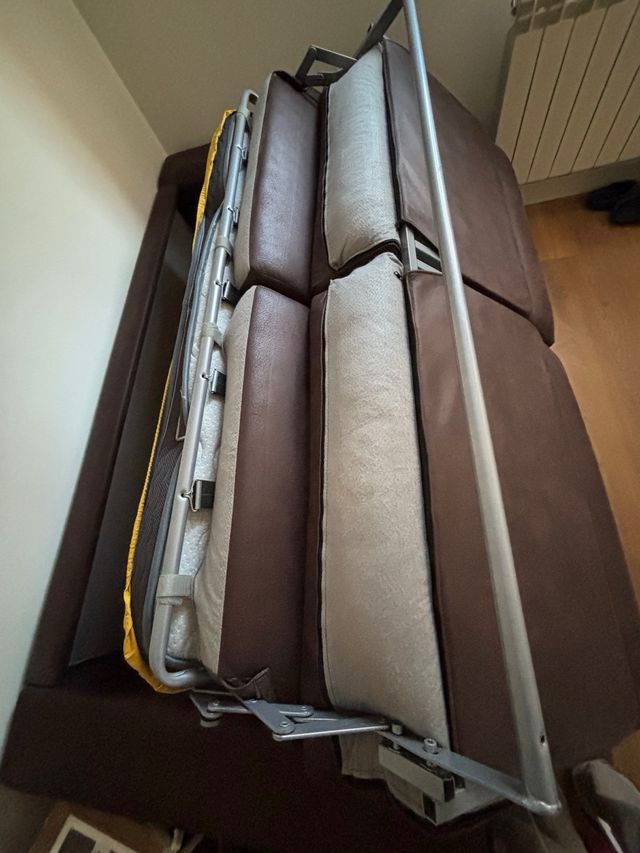 Sofá Cama Mopal Piel Marrón