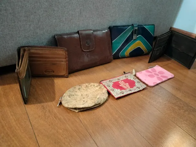 Juego de carteras de piel