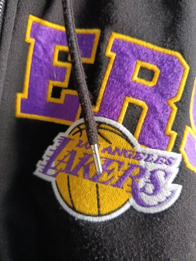 Sudadera Corta Mujer Lakers NBA Negra Morada