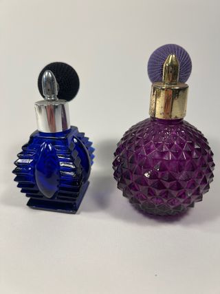 Bottiglie di profumo vintage in vetro (2 pz)