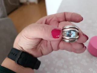 Anillo Duna con Topacio Azul Talla 12