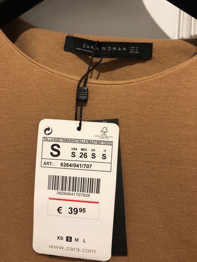 Vestido Zara marrón sin estrenar