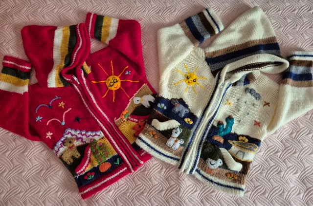 2 Jerseys artesanales con dibujos