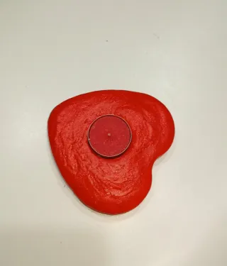 Portacandele a forma di cuore artigianale