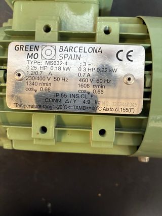Motor Eléctrico Green MO Barcelona 0.25 HP