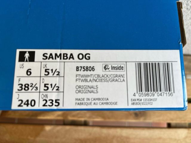 Adidas Samba OG Unisex Blanco/Negro