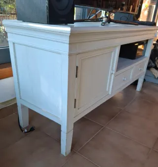 Mueble auxiliar TV blanco madera
