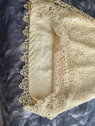 Vestido Mango Amarillo Encaje