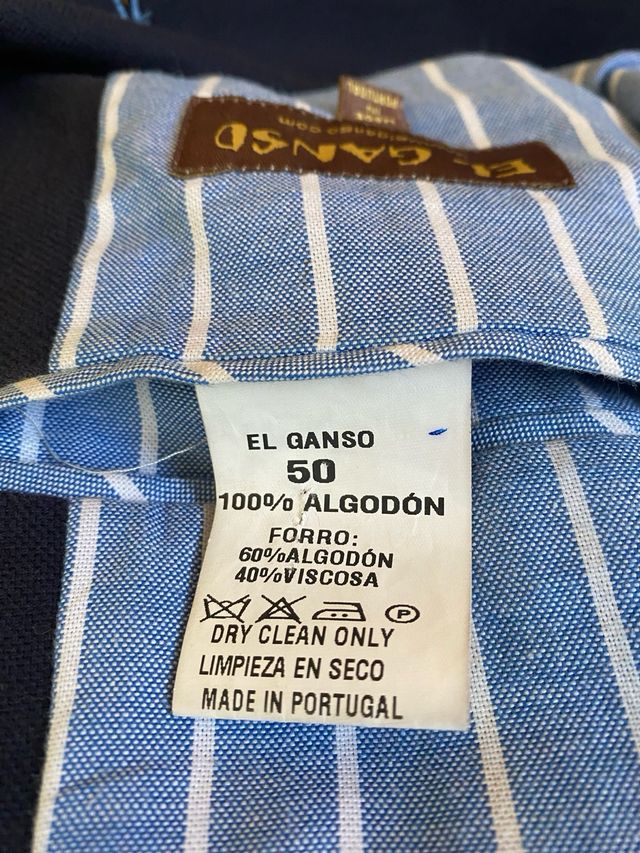 Americana El Ganso Talla 50 Azul Marino