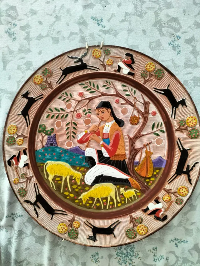 Coppia Piatti Ceramica Sarda Parete