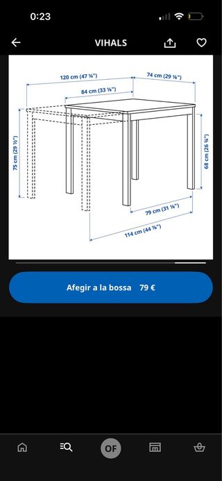 Mesa comedor extensible Ikea Vihals