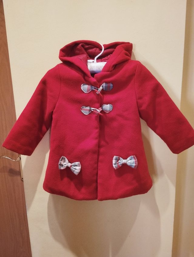 Abrigo niña rojo T 2-3 años