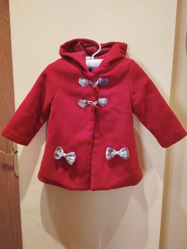Abrigo niña rojo T 2-3 años
