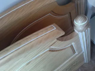 Cabeceros pino infantil. Nuevos, restos de tienda