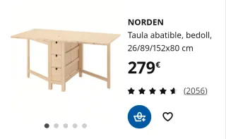 Tavolo pieghevole NORDEN (Ikea) in legno