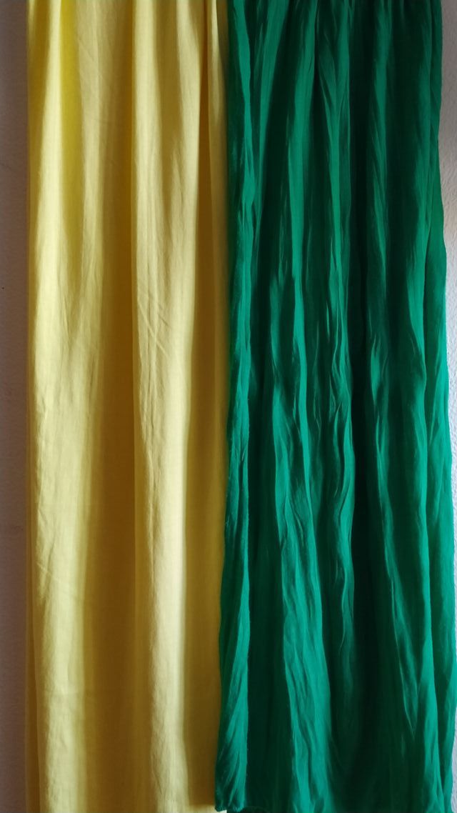 Pañuelos Foulares Amarillo y Verde