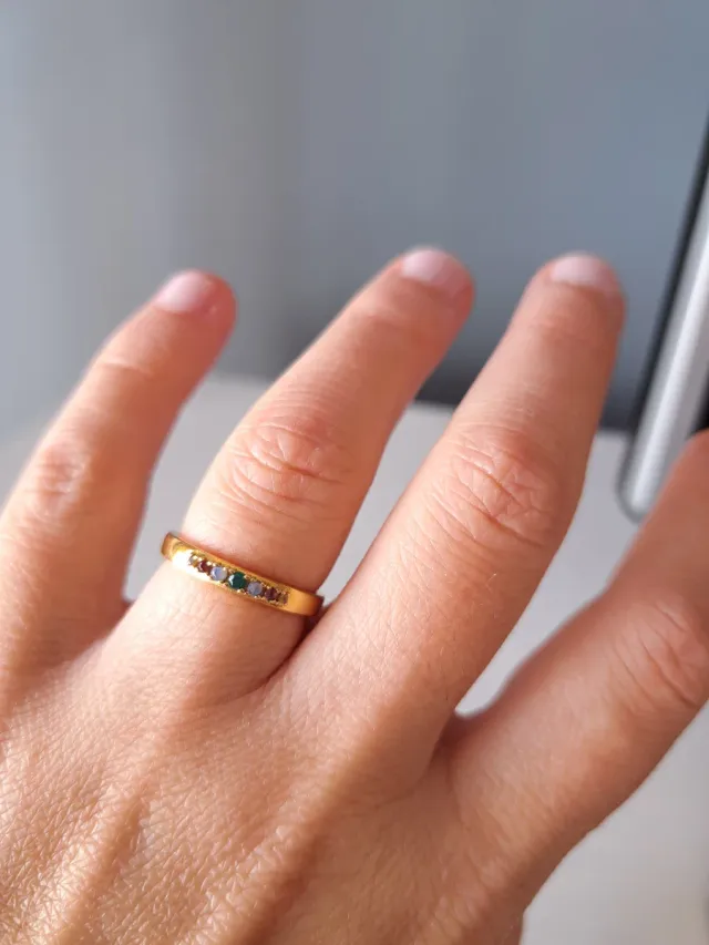 Anillo Apodemia Bañado en Oro Talla 56