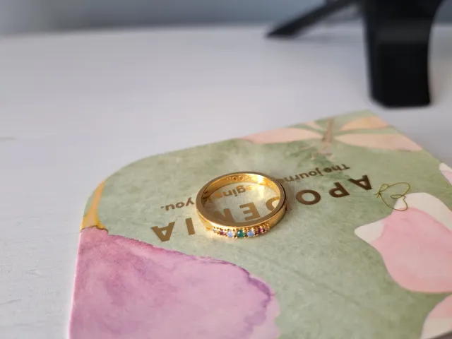 Anillo Apodemia Bañado en Oro Talla 56