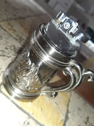 Accendino vintage da tavolo design cavalli