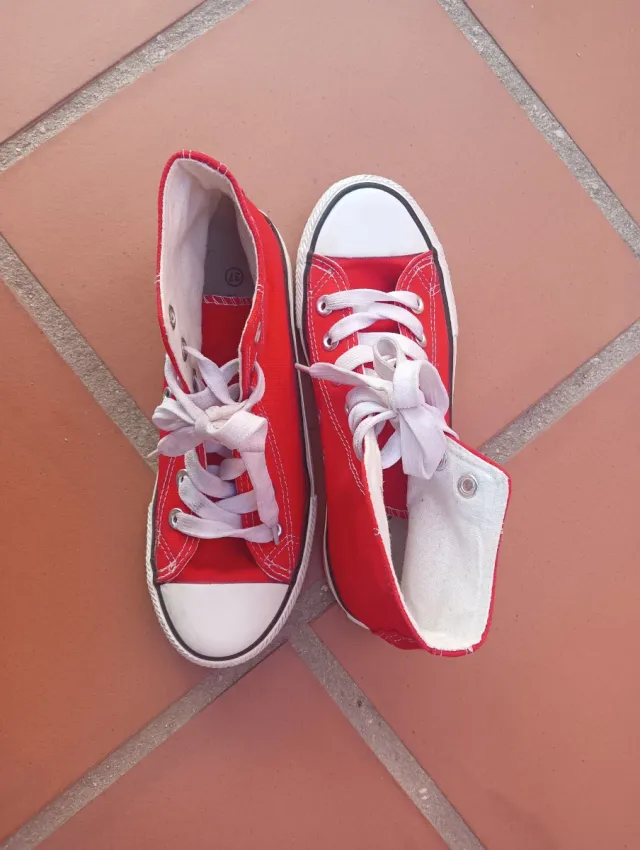 Zapatillas estilo Converse Rojas Talla 37