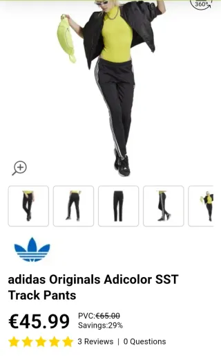Adidas Pantaloni Donna Taglia S