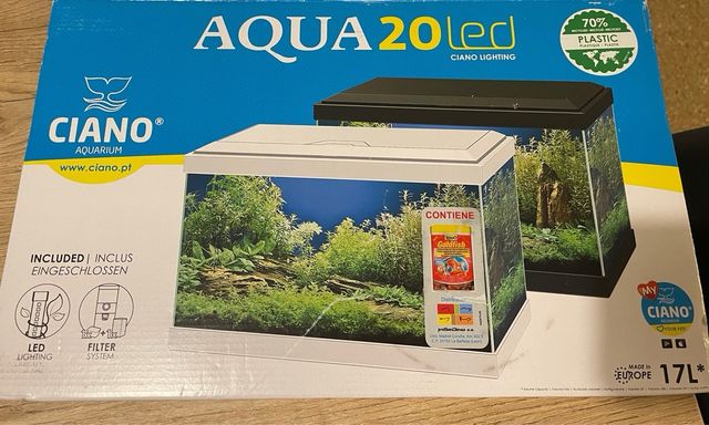 Pecera de 17 litros con accesorios