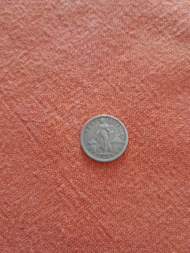 Moneda 10 Centavos Filipinas-EEUU 1945 INVERTIDA