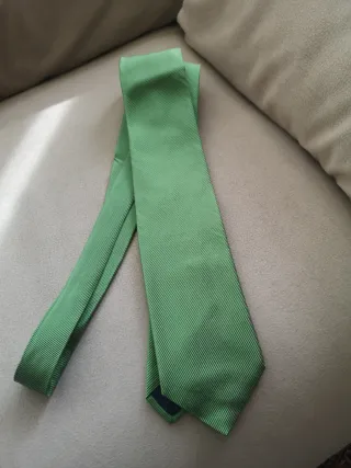 Corbata verde Canova's Club, de Seda Natural.