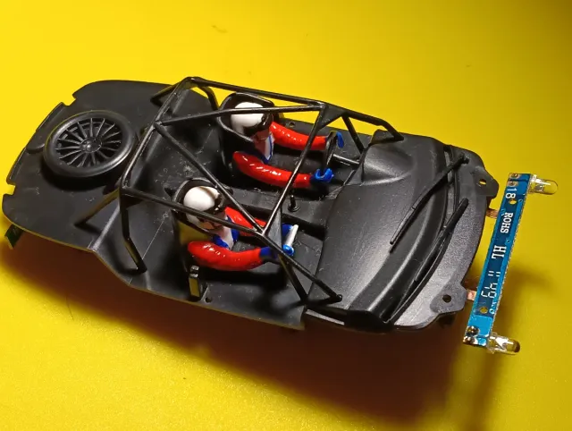 Cockpit Scalextric con luces LED