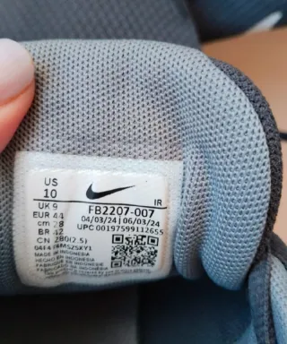 OCASIÓN Zapatillas Nike Talla 44 Gris/Blanco
