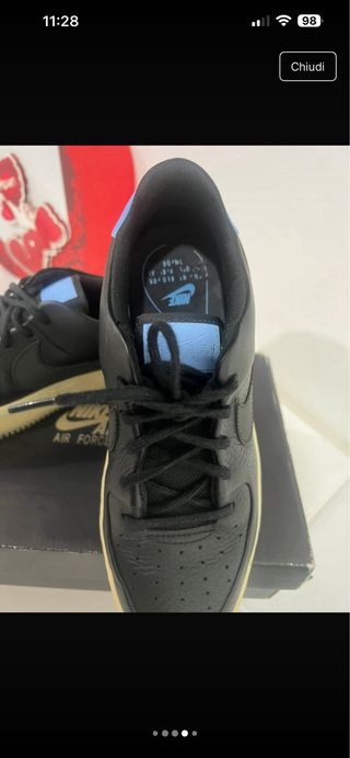 Scarpe Nike Air Force 1 nere e bianche