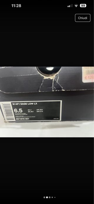 Scarpe Nike Air Force 1 nere e bianche